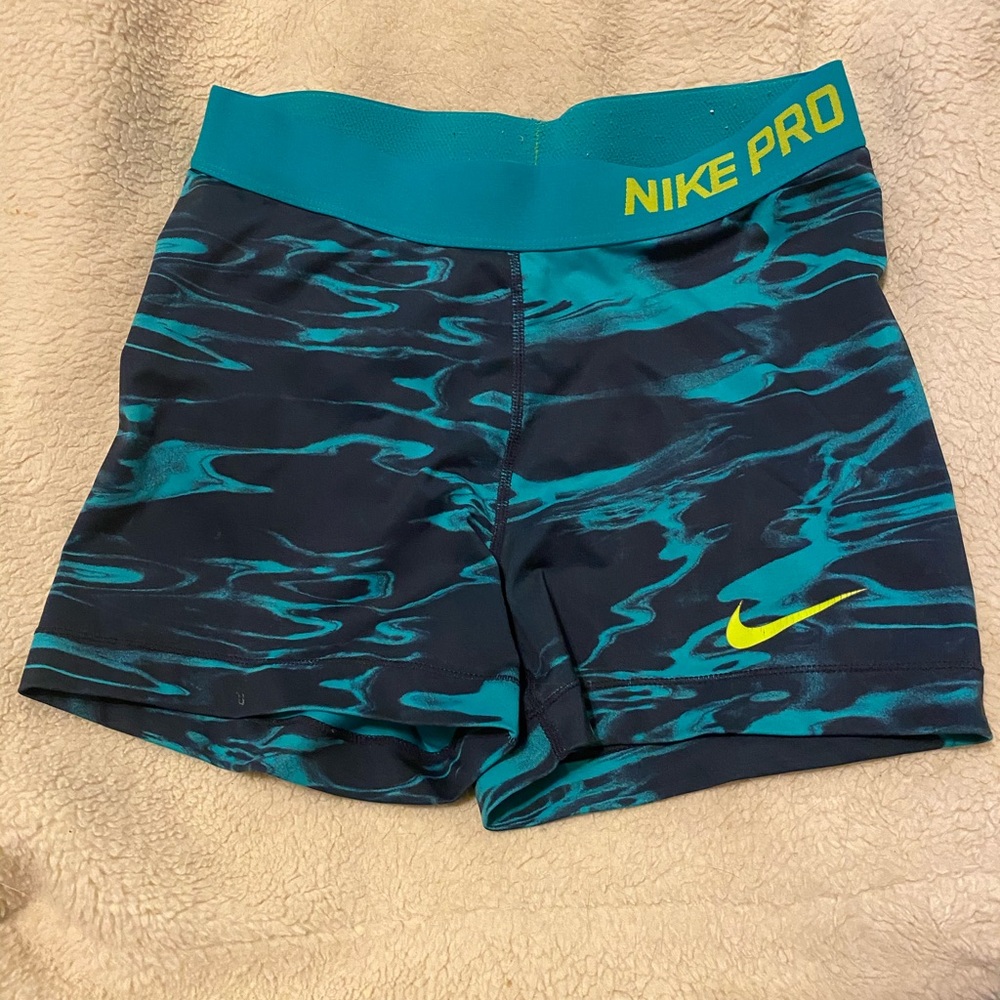 Aqua Marble Nike Pro Shorts